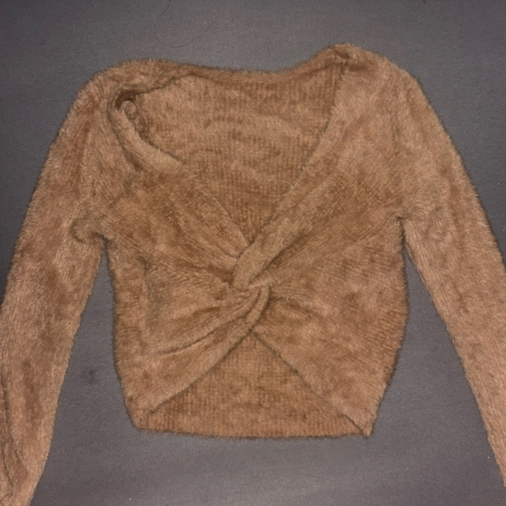Tan cashmere cropped sweater. XS from AERIE. worn once